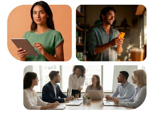 Emprendedores celebrando